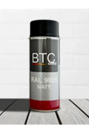 BTC Spuitbus RAL 9005 Zwart Mat 400 ml Finale Uitverkoop